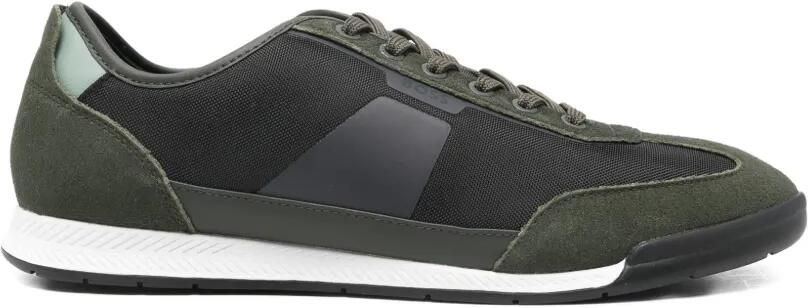 BOSS Low-top sneakers met gestructureerde afwerking Zwart
