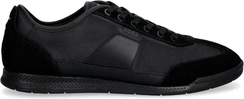 BOSS Low-top sneakers met gestructureerde afwerking Zwart