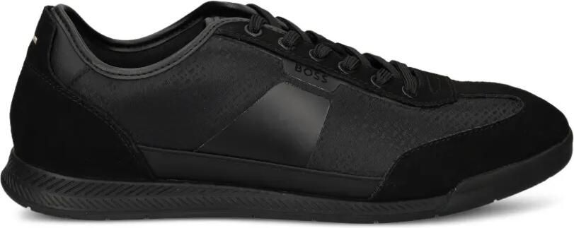 BOSS Low-top sneakers met monogram jacquard Zwart