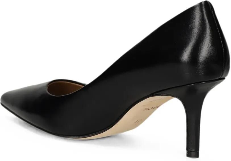 BOSS Miah leren pumps met logo-reliëf Zwart - Foto 4