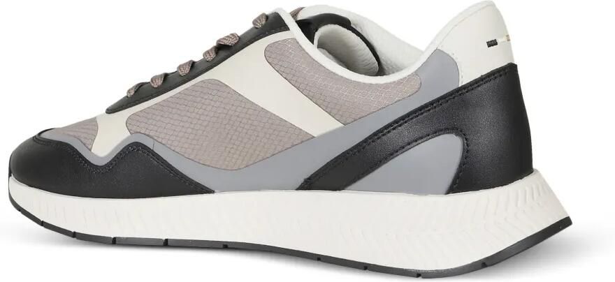 BOSS mixed-material trainers with ridged outsole Grijs - Foto 3