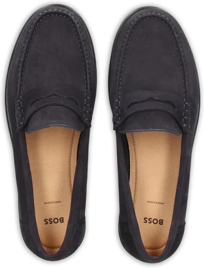 BOSS Mocassins van suède met penny afwerking Blauw - Foto 2