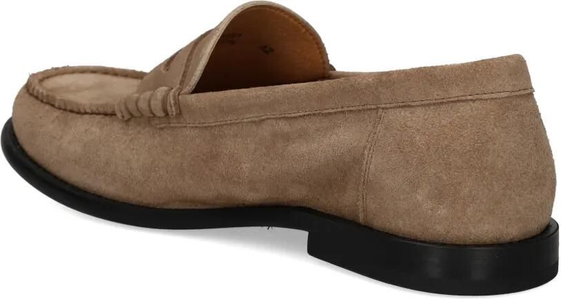 BOSS Mocassins van suède met penny afwerking Bruin - Foto 3