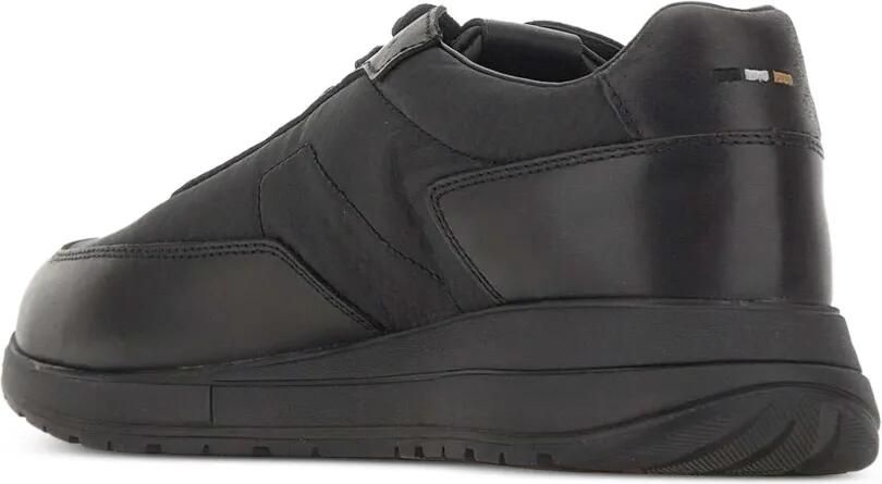 BOSS monogram sneakers with leather trim and eva rubber sole Zwart - Foto 3