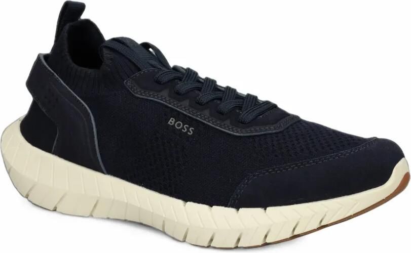 BOSS Motion mesh-panelled lace-up sneakers Blauw - Foto 3