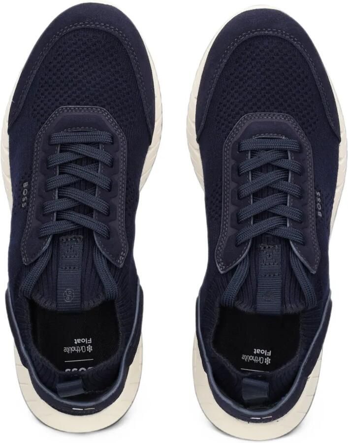 BOSS Motion mesh-panelled lace-up sneakers Blauw - Foto 2