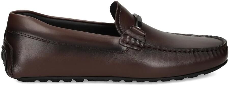 BOSS Nappaleren schoenen met logo-hardware Bruin