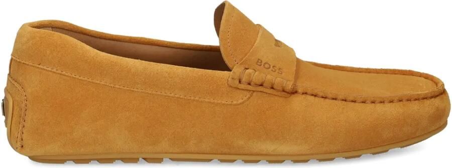 BOSS Noel suède loafers Geel
