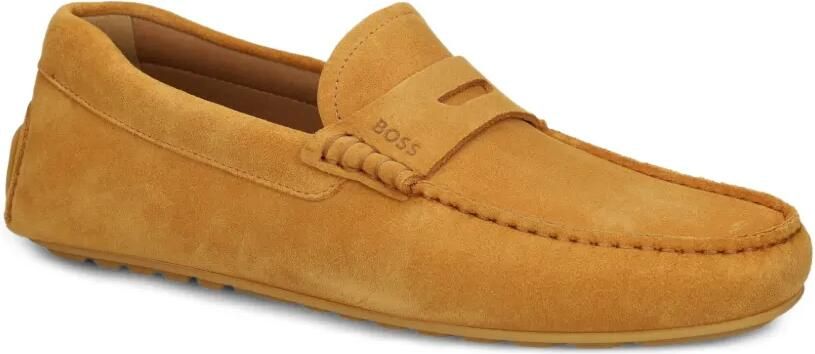 BOSS Noel suède loafers Geel - Foto 4