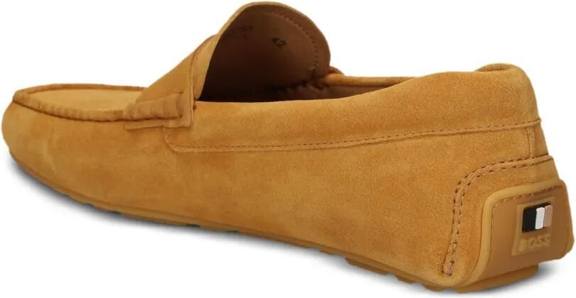BOSS Noel suède loafers Geel - Foto 3