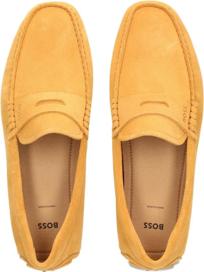 BOSS Noel suède loafers Geel - Foto 2