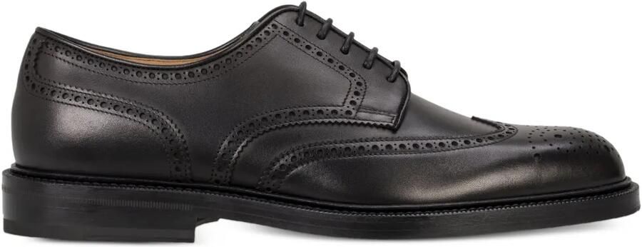 BOSS Oxford schoenen met geperforeerde vleugels Zwart
