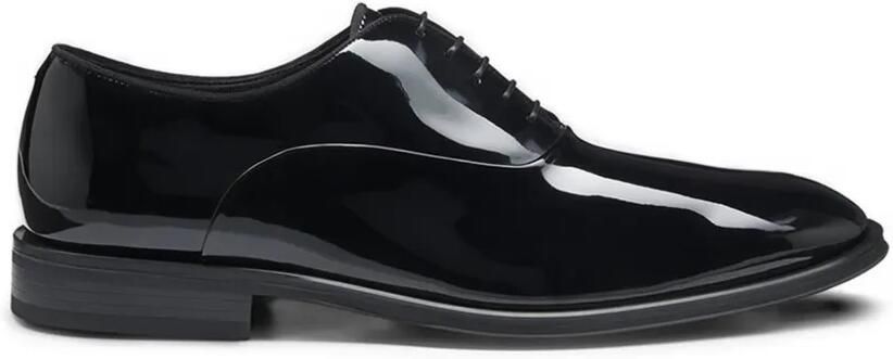 BOSS Oxford schoenen van imitatielakleer Zwart