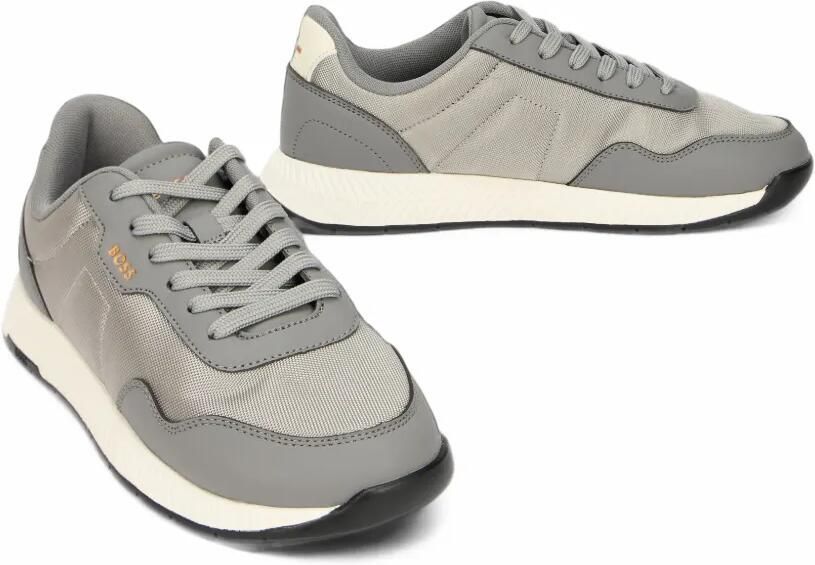 BOSS panelled low-top sneakers Grijs - Foto 3