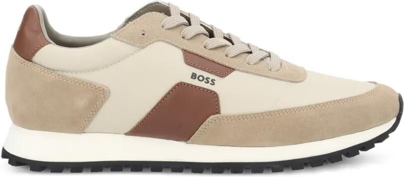 BOSS Parkour Runn low-top sneakers met vlakken Beige