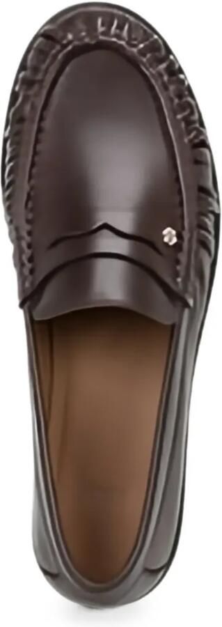 BOSS Penny loafers met gesmockt detail Bruin - Foto 3