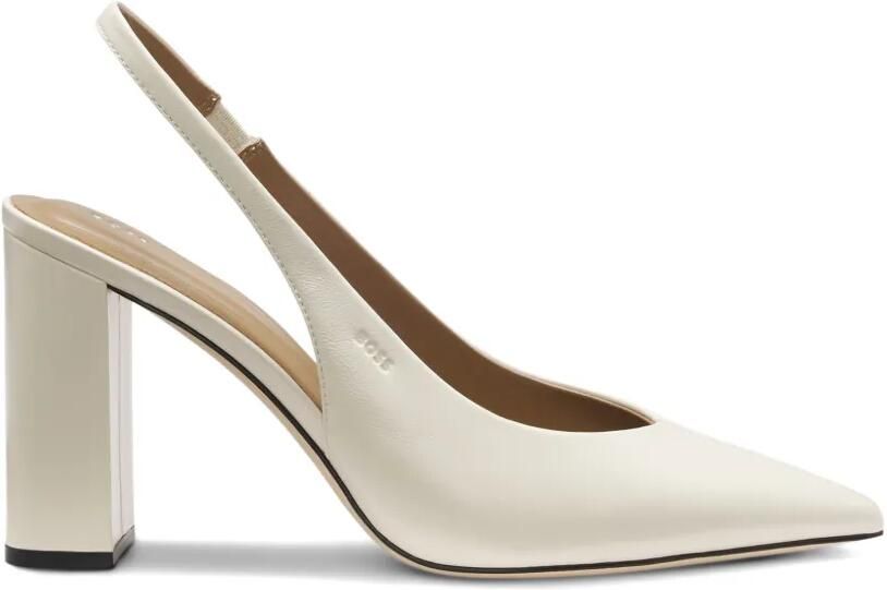 BOSS Slingback pumps met puntige neus Beige