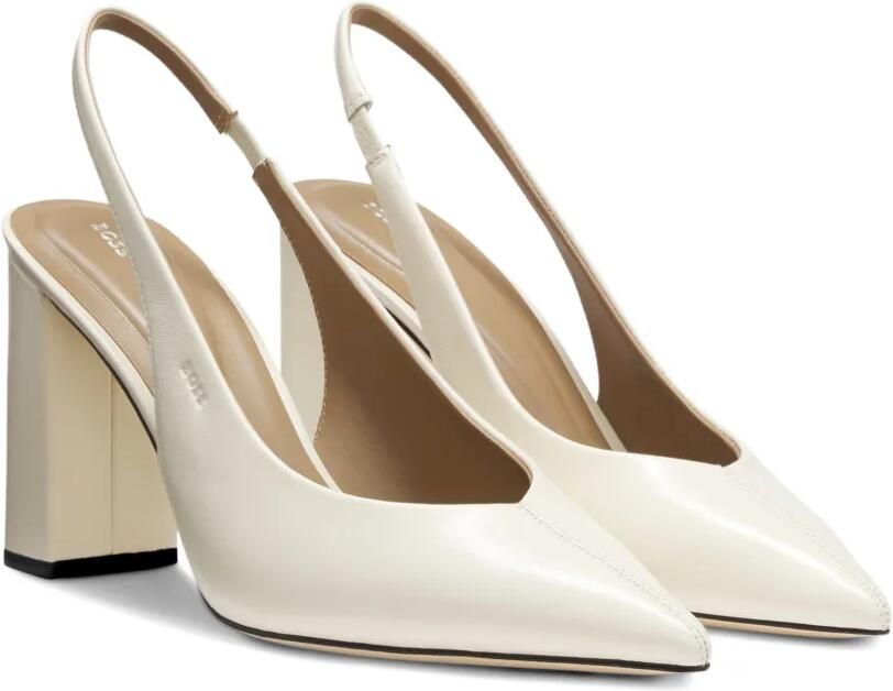 BOSS Slingback pumps met puntige neus Beige - Foto 5
