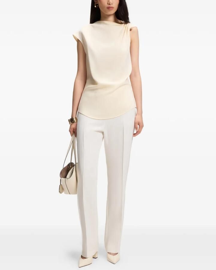 BOSS Slingback pumps met puntige neus Beige - Foto 3