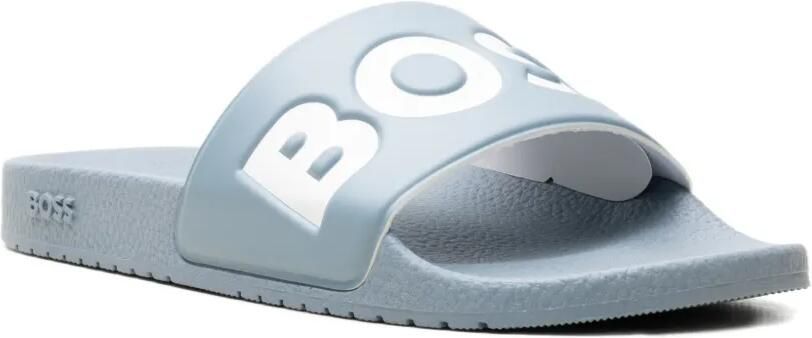 BOSS Slippers met logo-reliëf Blauw - Foto 4