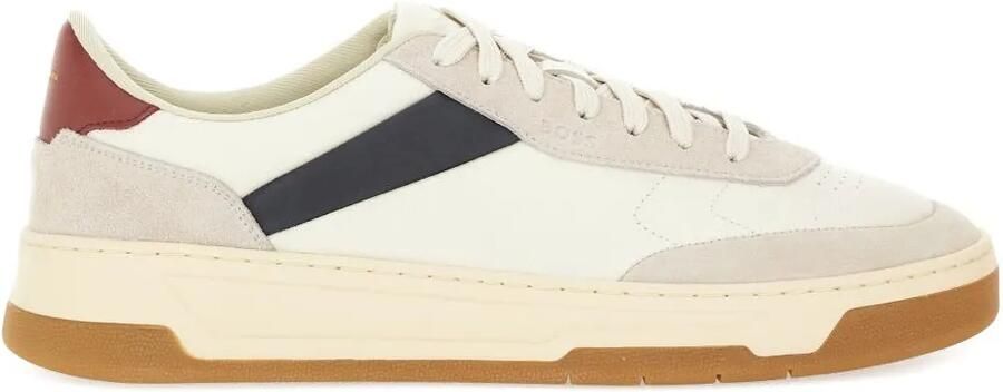 BOSS Sneakers met gestreepte vlakken Beige
