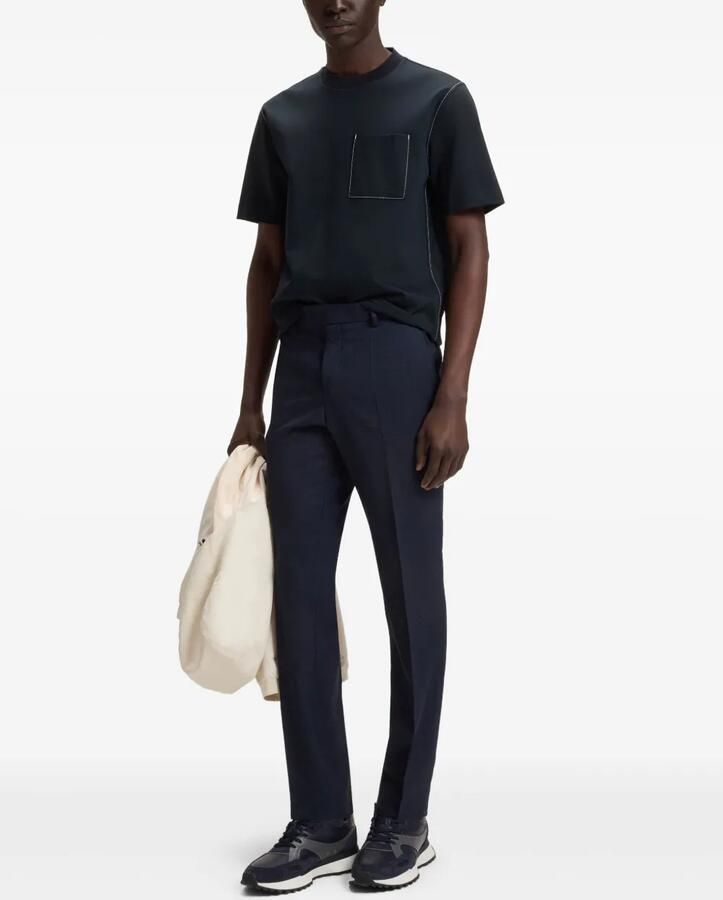 BOSS Sneakers met leren vlakken Blauw - Foto 2