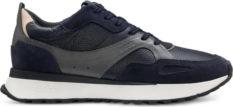 BOSS Sneakers met leren vlakken Blauw - Foto 5