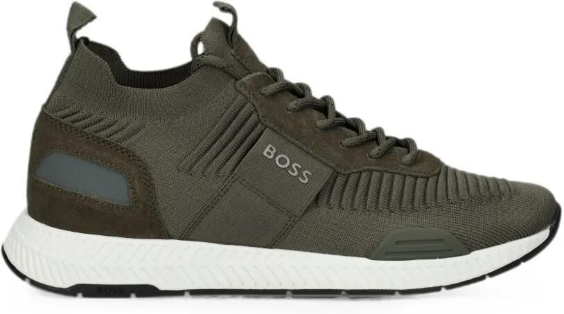 BOSS Sneakers met logoprint Groen