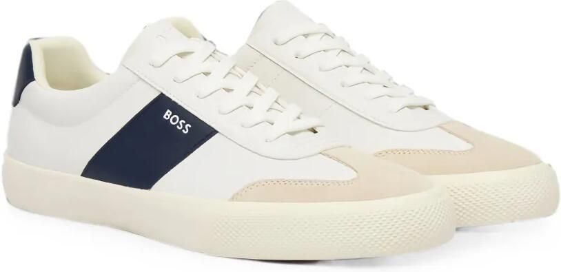 BOSS Sneakers met suède vlakken en logo-print Wit - Foto 3