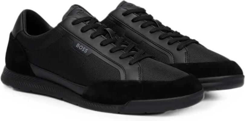 BOSS Sneakers met suède vlakken Zwart - Foto 4