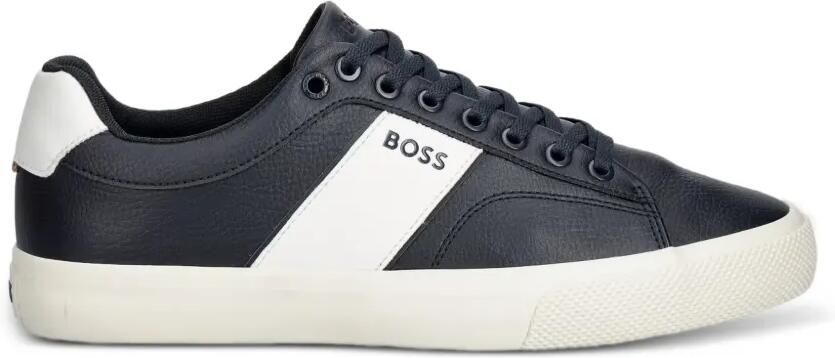 BOSS Sneakers met vlakken en logoprint Blauw