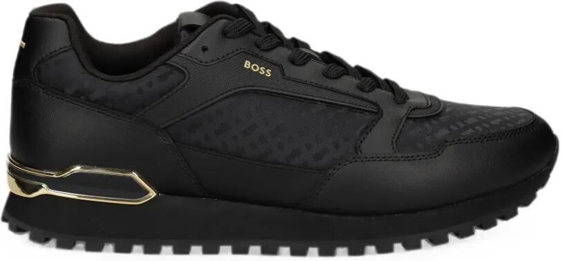 BOSS Sneakers met vlakken en logoprint Zwart