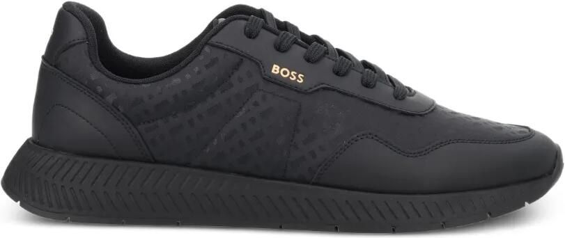 BOSS Sneakers met vlakken en logoprint Zwart