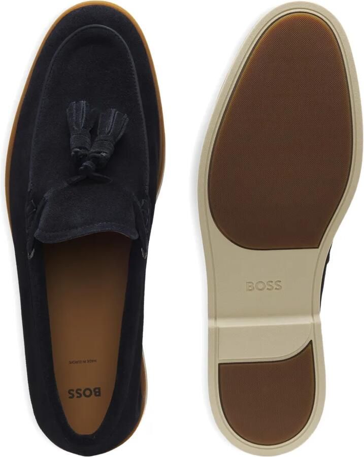 BOSS Suède loafers Blauw - Foto 3