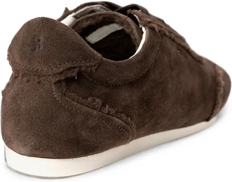BOSS Suède sneakers met gerafelde rand Bruin - Foto 3