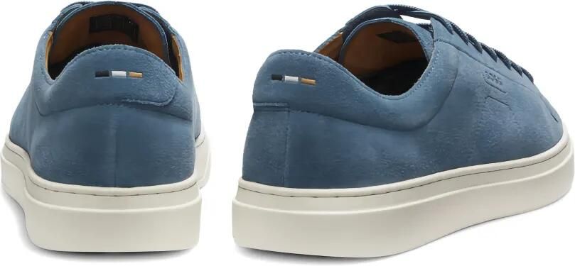 BOSS Suède sneakers met logo-reliëf Blauw - Foto 4