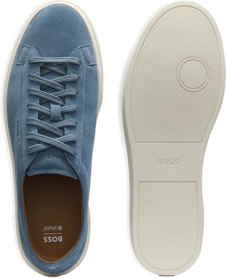 BOSS Suède sneakers met logo-reliëf Blauw - Foto 2