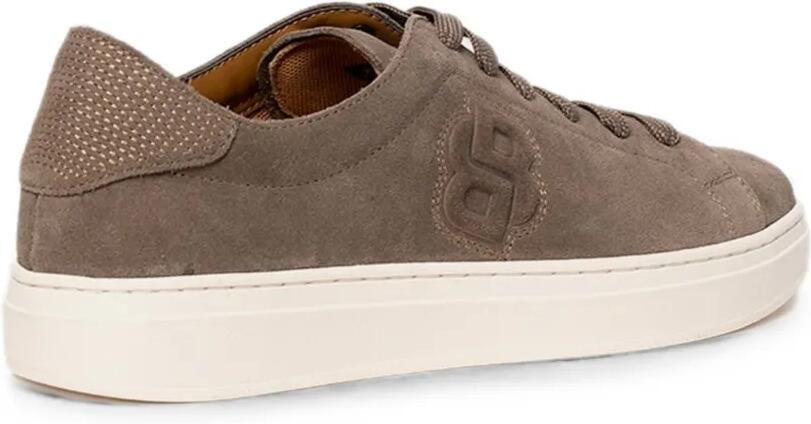BOSS Suède sneakers met logo-reliëf Bruin - Foto 4