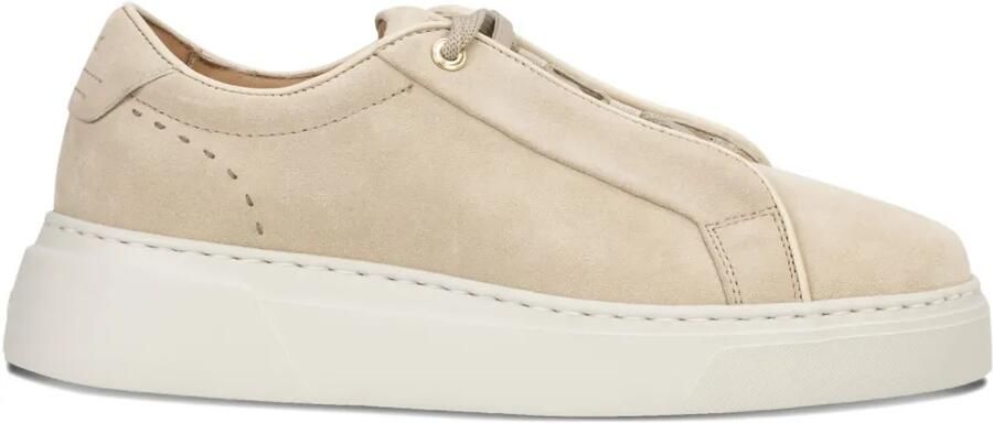 BOSS Suède sneakers met verborgen sleehak Beige