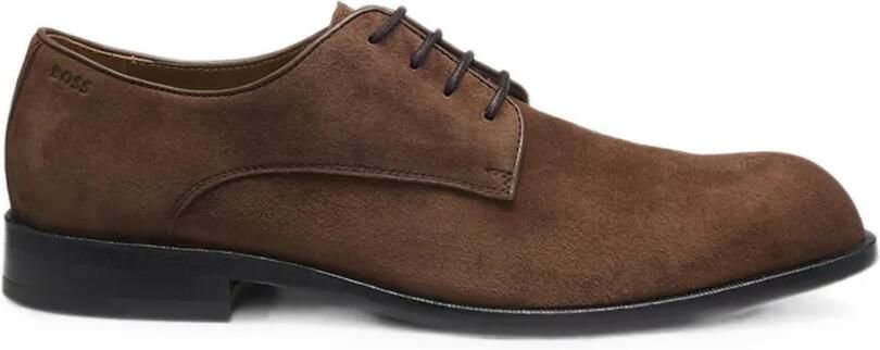 BOSS Suède veterschoenen Bruin