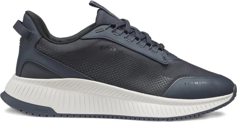 BOSS TTNM Evo sneakers met getextureerde stof Blauw