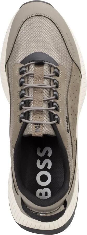 BOSS TTNM Evo sneakers met suède afwerking Beige
