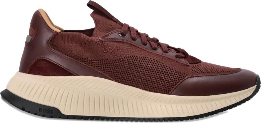 BOSS TTNM Evo sneakers met vlakken Rood