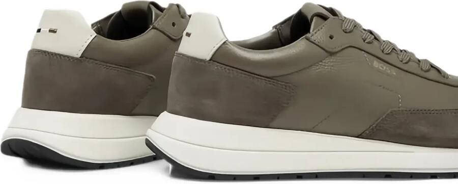 BOSS Vinston leather sneakers Grijs - Foto 4