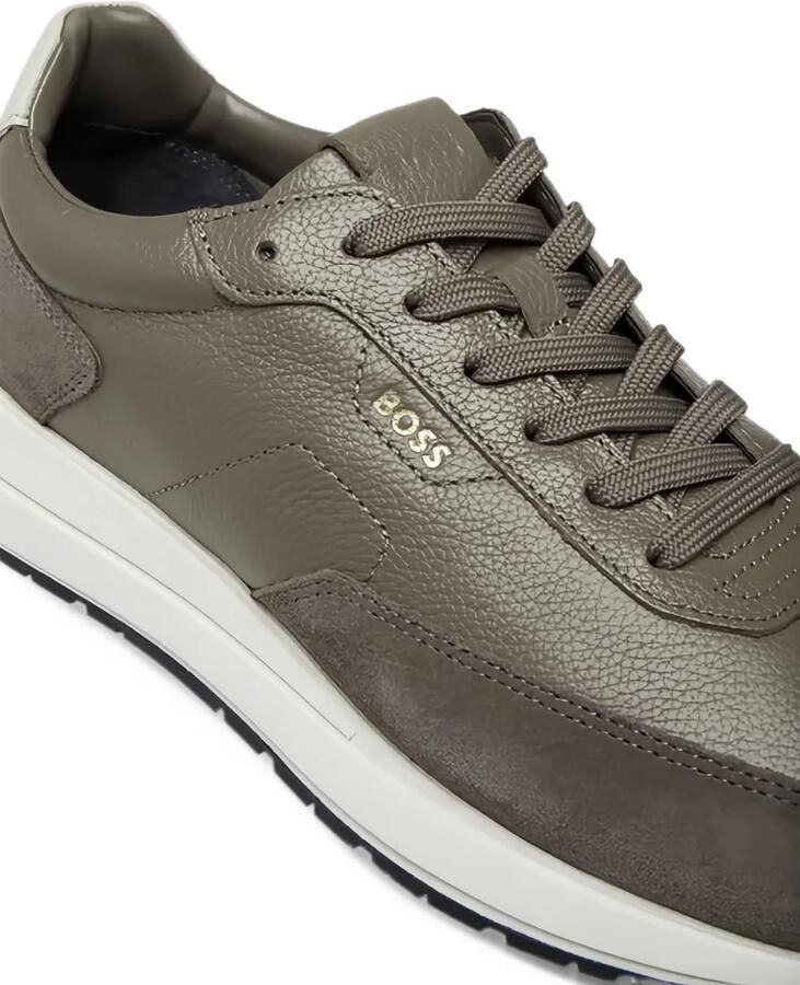 BOSS Vinston leather sneakers Grijs - Foto 2