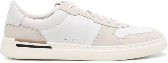 BOSS Clint leren sneakers Wit
