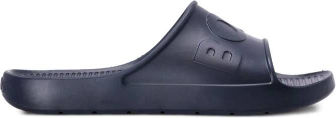 BOSS Slippers met logo-reliëf Blauw