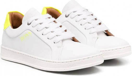 BOSS Kidswear Sneakers met logoprint Wit
