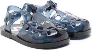 BOSS Kidswear Jelly schoenen met logoprint Blauw