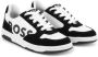 BOSS Kidswear Leren sneakers Zwart - Thumbnail 1